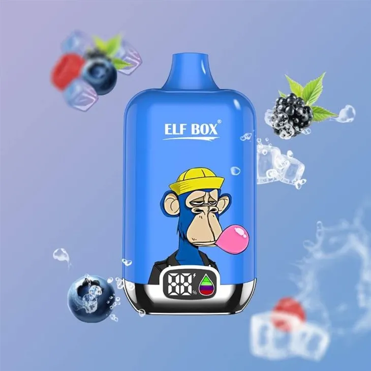 Blue Razz ice ELF BOX Digital 12000