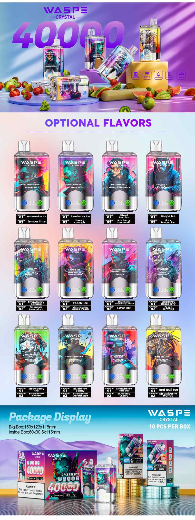 WASPE Crystal 40000 Double Flavor taste WASPE Crystal 40000 Double Flavor taste