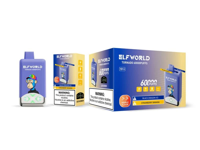 E40-Black-Dragon-IceStrawberry-BananaELFWORLD TORNADO 60000 E40-Black-Dragon-IceStrawberry-BananaELFWORLD TORNADO 60000