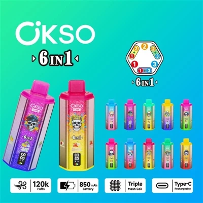OKSO 120000 6in1: Изчерпателен анализ на висок-клас шест{3}}в-електронна-цига...