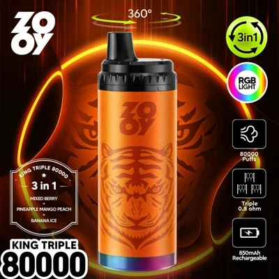 Електронна цигара ZOOY KING 3-in-1 80000 Puff за еднократна употреба: Създава...