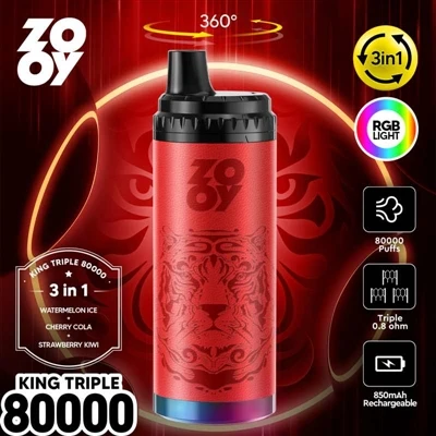 ZOOY KING 3-in-1 80000 Puff Disposable Vape: Технологична иновация и задълбоч...