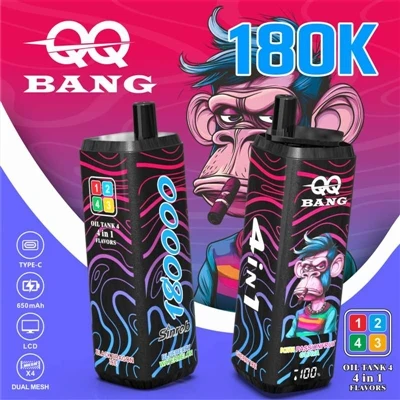 QQ BANG 180K – Новият законодател на модата в много-вкусните електронни цигар...