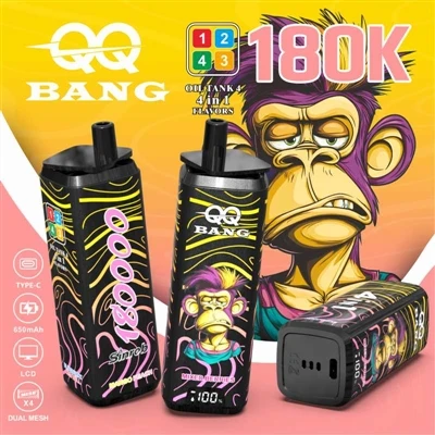 QQ BANG 180K 4in1: Най-доброто Vape изживяване с четири вкуса наведнъж