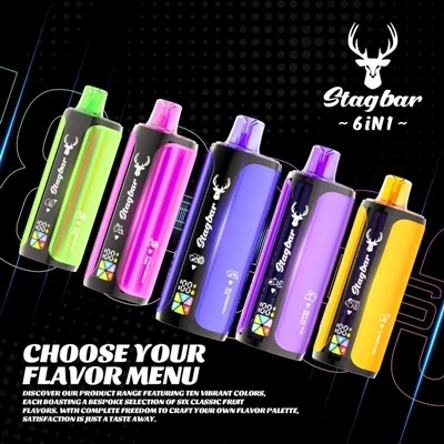 Stag Bar 6in1 180K: Е-Електронна цигара за еднократна употреба, която съчетав...