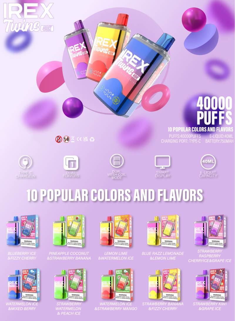 IREX TWINS 40K Puffs taste IREX TWINS 40K Puffs taste
