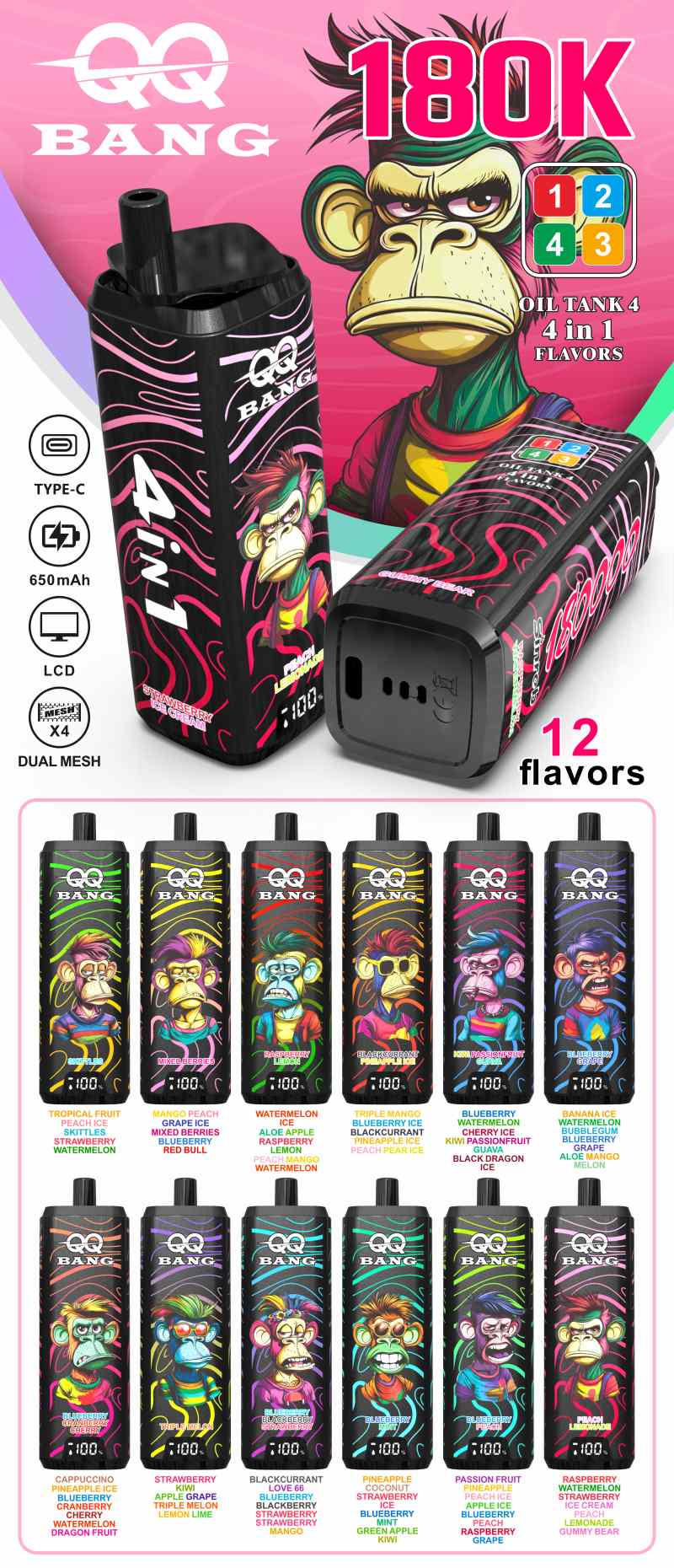QQ BANG 180K Taste List